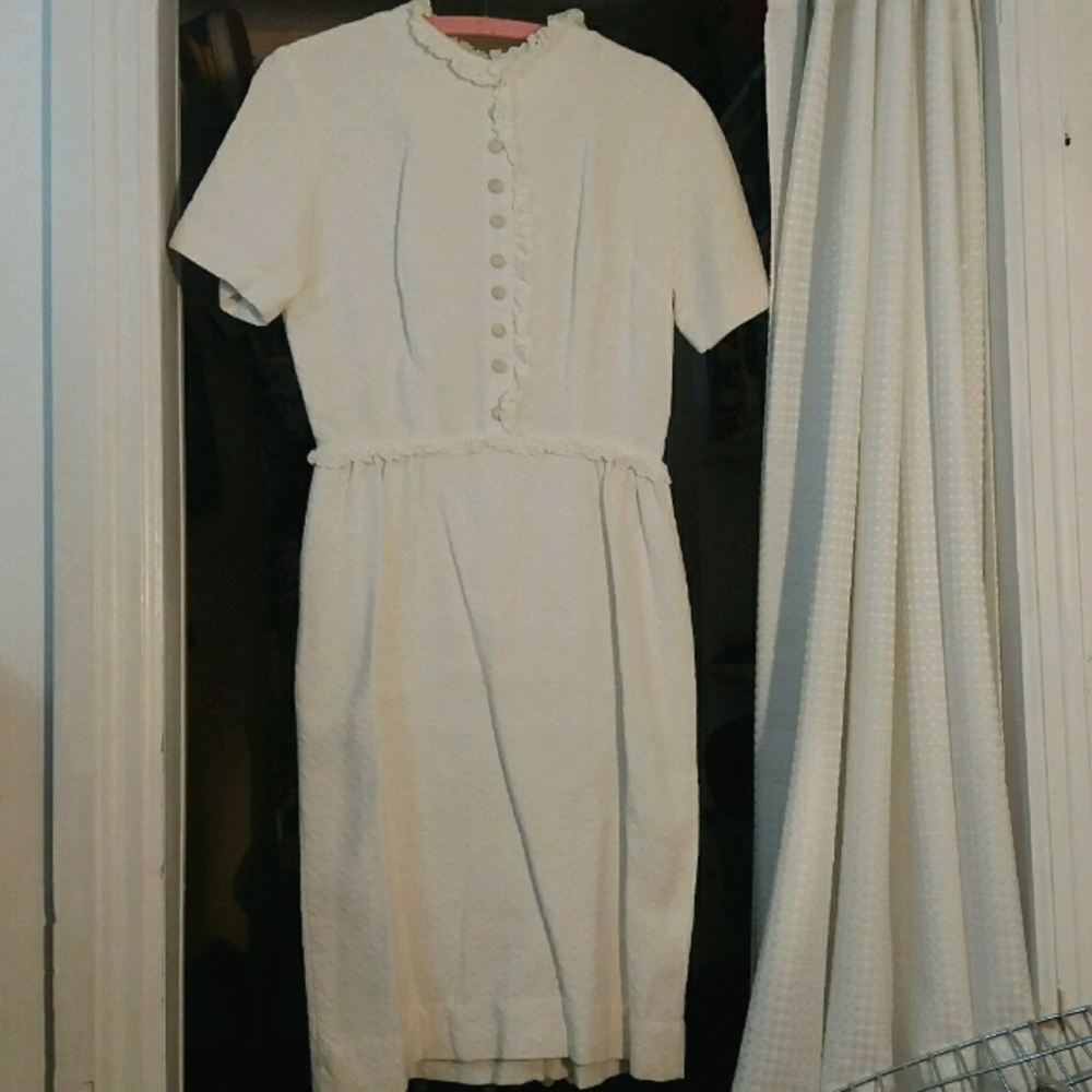 50s White Dress
